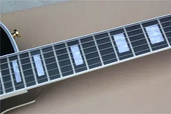 Nemokamas pristatymas Kinija Custom Gitara Aukštos Kokybės Ebony fingerboard juoda elektrinė gitara Frets Privalomas privalomas frets 2