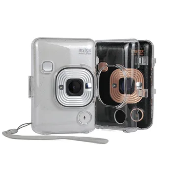 PC Plastiko Kristalų Fotoaparato Krepšys Fujifilm Instax Polaroid Mini Liplay Skaidriu Apsauginiu Atveju galinis Dangtelis Dėklas Su Virve