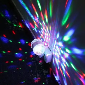E27 3W Dual-galvos Pasukimo RGB LED Etape Lemputės Mažas Magija Kamuolys Lempa Įjungta Garso DJ Disco KTV Lazerinis Projektorius Muzikos Žibintai