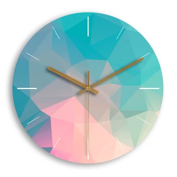 Spalvinga Kūrybinių Sieninis Laikrodis Medinių Namų Puošybai Sieninis Laikrodis Šiuolaikinės Mados Silent Metalo Apvalus Laikrodis