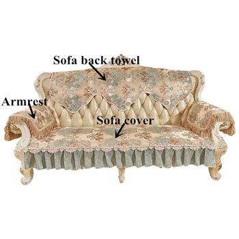 Aukštos klasės sofa rankšluostį prabangaus audinio sofos rankšluosčių rinkinį, sofos padengti nemokamas pristatymas Šeniliniai Žakardiniai sofa cover Už Kambarį