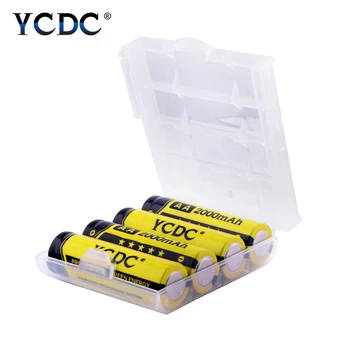 YCDC Originalus 4-20Pcs/Daug NI-MH AA 2A Įkraunamas Baterijas 1.2 V 2000mAh Galia Banko Baterija Baterijos Dėžutė Dovana