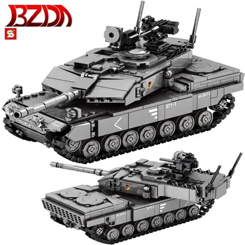 BZDA WW2 Karinės Serijos Leopard 2A7 Pagrindinis Tankas Išlikimo Karo Kareivio Ginklas Bakas Modelio Rinkinio Žaislai Vaikams Dovanų