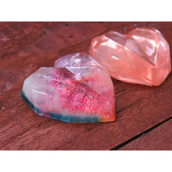 6 skylę Deimantų Širdies Cabochons Silikono Formų Kristalų Geometrinis Epoksidinės Dervos Rankų darbo Įrankis 