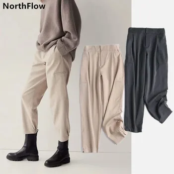 Northflow MD Kelnės Moterims Bėgiojimas Atsitiktinis Kelnės Kišenės Kietas Harajuku Pantalon Femme Kelnės Moterims