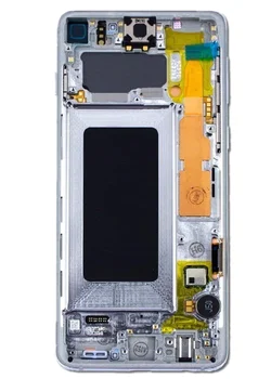 Samsung Galaxy S10 G973 SM-G973F LCD Ekranas + Touch Ekranas skaitmeninis keitiklis Surinkimas Su Juodu Tašku+Rėmas Originalus Amoled Ekranas
