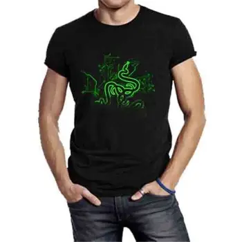 Razer Gaming Tee Dviejų Pusių Marškinėlius Medvilnė Nauja, vyriški T-Shirt Dydis Cool Atsitiktinis pasididžiavimas marškinėliai vyrams Unisex Mados marškinėlius