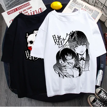 Japonų Anime Kakegurui T Cool Marškinėliai Trumpomis Rankovėmis Vasaros Atsitiktinis Harajuku Marškinėlius Vyrų Streetwear T-Shirts Hip-Hop Top Tees Vyras