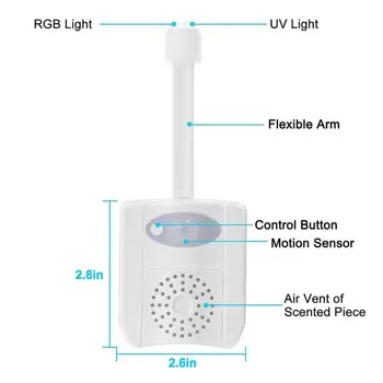 16-Spalva Sterilizer UV Tualetas Naktį Šviesos Smart PIR Judesio Jutiklis LED RGB Vandeniui Apšvietimas WC unitazo Sėdynė Šviesos Vaikas