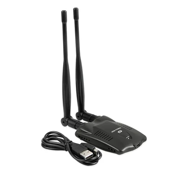 USB WiFi Adapteris Didelės Galios Dual wifi Antenos 5dB 150Mbps Wireless Tinklo plokštė Belaidžio WiFi Imtuvas PC USB Ethernet