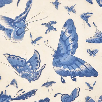 12PCS/set Perkėlimo Popierius Keramikos Underglaze Spalvinga Gėlių Popieriaus Mėlynos ir Baltos spalvos Lipdukas 54x37cm Aukštos Temperatūros Keramikos Lipdukai
