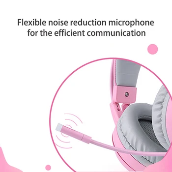 SOMIC Rožinė Žaidimų Ausinės 7.1 Surround-Sound G951 Katė Ear Stereo Triukšmo Panaikinimo Galvos Telefono Vibracijos LED USB Ausines Mergina