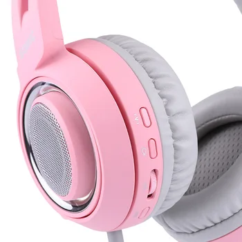 SOMIC Rožinė Žaidimų Ausinės 7.1 Surround-Sound G951 Katė Ear Stereo Triukšmo Panaikinimo Galvos Telefono Vibracijos LED USB Ausines Mergina