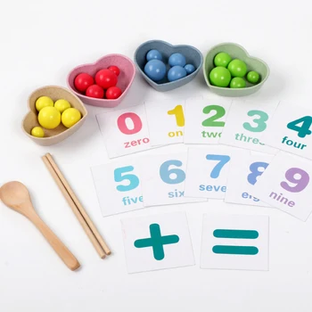 Numeris Skaičiavimo Matematikos Žaislai Vaikams Anksti Švietimo Žaislai Lazdelės Įrašą Granules, Multi-funkcinė Vaikų Mokymosi Žaislas Montessori