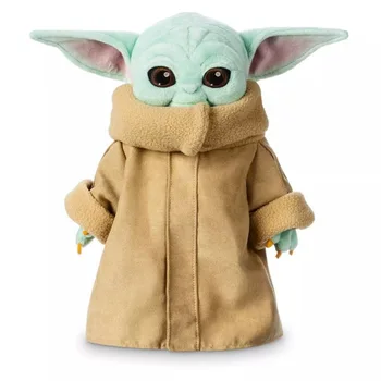 Kawaii 30cm Disney Baby Yoda Pliušiniai Žaislai Star Karo Mandalorian Mielas Kūdikis Yoda Grogu Įdaryti Pliušinis Lėlės Žaislas, skirtas Berniukas, Mergaitė Dovanos