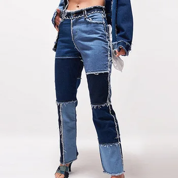 Kratinys Džinsai mama džinsai aukšto liemens kelnės Hip-hop tiesiai baggy Jeans džinsai moterims, kelnės jean femme džinsinio už kelnes moterims