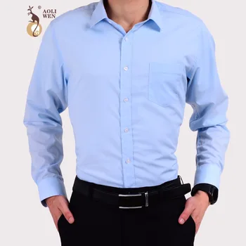 Aoliwen 2018 Įrankiai mėlyna ilgomis rankovėmis marškinėliai, aukštos kokybės vyriški marškiniai, marškinėliai prekės tri-colour M-5XL mados marškinėliai Didmeninės kainos