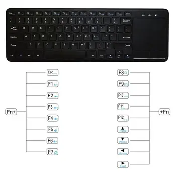 2.4 G Nešiojamoji Belaidė Klaviatūra su Touchpad ir Numpad Ultra-plonas Klaviatūra