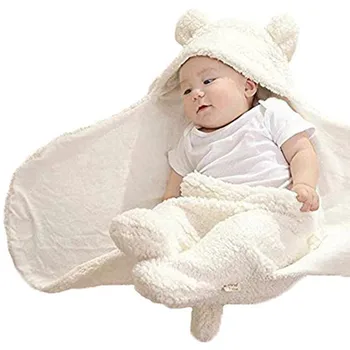 Naujagimio Mielas Medvilnės Gavimo Balta Antklodė Miego Berniukas Mergaitė Wrap Suvystyti kūdikį antklodės naujagimių bebek battaniye vystyklų