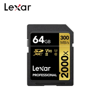 Originalus Lexar 2000x Atminties Kortelė 32GB 64GB UHS-II 300MB/S 128 GB Klasės 10 V90 U3 SD Kortelę 4K 3D 