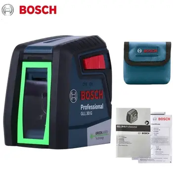 Bosch GLL30G Lazerio Lygis, Aukšto Tikslumo Žalia Šviesa Dviejų Linija Horizontali Ir Vertikali Lazerio Lygio Šviesos Įrankis