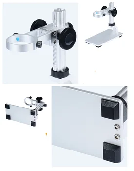 2020New Atvykimo Mega Pikselių HDMI 1600X 8 LED Skaitmeninis Mikroskopas USB Endoskopą Kamera Metalo Bazės