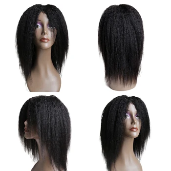EMOL Keistą Tiesiai Perukas Pagamintas Pilna Mašina Yaki Žmogaus Plaukų Perukai Moterims Brazilijos Remy Yaki Tiesiai pigūs didmeninės perukai