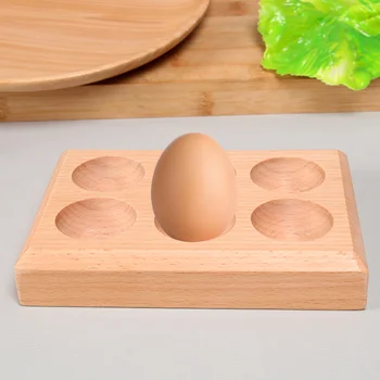 6 Tinklelis Medinių Kiaušinių Dėklas Praktinių Kiaušiniai stalčiuko Patogus Kiaušinių Saugojimo Konteinerių, Namų Virtuvė