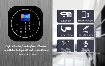 Sgooway Touch klaviatūra Tuya Smart Gyvenimo WIFI, GSM Namų Apsaugos Signalizacijos Sistemos, Belaidė IP Vaizdo Kamera, Alexa, Google Namuose