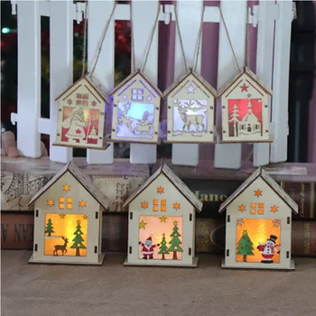 Kūdikių veda mediniai kalėdų žaibo žaislas šeimos Montessori žaislas vaikams kalėdų nuodų blizgučiai, tamsiai kalėdinė dekoracija