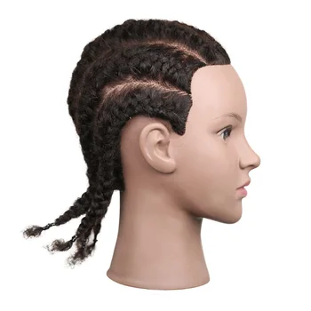 Moterų Afro Manekeno Galva Su Žmogaus Plaukų Afro Kasytės, Plaukų Mokymo Galvos Plaukų Manekenas Lėlės Galvos Plaukų Formavimo Manekenai