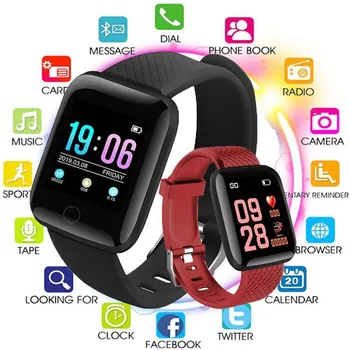 116 Smart Watch Širdies ritmo Fitness Tracker Laikrodžiai Vyrams, Moterims, Kraujo Spaudimo Monitorius Vandeniui Sporto Smartwatch 