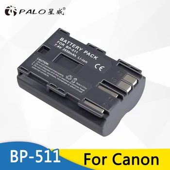 PALO 7.4 v 2650mah BP-511A BP-511 BP 511 511A BP511 BP511A Baterija + LCD USB Kroviklis skirtas Canon EOS 40D 300D 5D 20D 30D 50D fotoaparato
