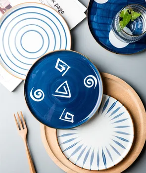 Uniho Stalo Plokštės Japonų Porceliano Vakarienė Plokštės Vakarų Maisto Kepsnys Picų, Makaronų Patiekalai, Salotos ir Plokščių Rinkinius Apdaila