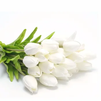22pcs/Daug Tulpių Dirbtinių Gėlių PU Dirbtinės Puokštės Nekilnojamojo Touch Gėlių Namų Puošybai Vestuvių Dekoratyvinės Gėlės