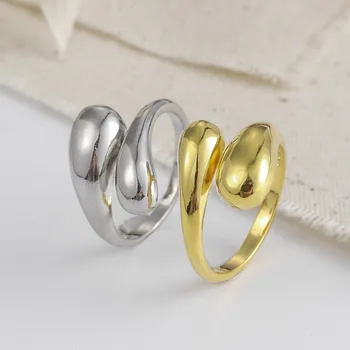 2020 Naujas Aukso Spalvos 925 sterlingas sidabro Susukti Raguoliai Temas Geometrinis Žiedai Moterims Minimalistinio Stambusis Vintage Papuošalai
