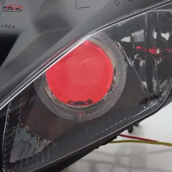 Motociklo Užsakymą priekinis žibintas NESLĖPĖ Projektorius Konversijos Žibintai LED Raudona Angel Eyes komplektas Skirtas Yamaha YZF YZF R6 2008-