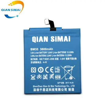 QiAN SiMAi Naujų BM35 3600mAh Aukštos Kokybės Baterija Xiaomi Mi4C Mi 4C Mobiliųjų Telefonų sandėlyje