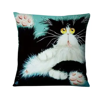 Namų Pagalvę Apdailos Lovely Cat Dažymo Pagalvėlės, Dekoratyvinės Pagalvės Namų Dekoro Sofa Mesti Pagalvės Almofadas Decorativas 45*45