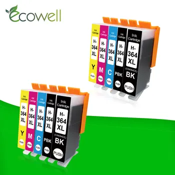 Ecowell 10PK 364XL ink cartridge hp 364 suderinama hp364 pakeisti HP Photosmart 5510 5515 6510 B010a B109a B209a prin