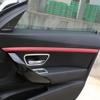 Anglies Pluošto Spalva Stiliaus Interjeras Durų varčios Apdaila Padengti Lipdukai Apdaila BMW 3 Serises GT F34 2013-18 Auto Priedai