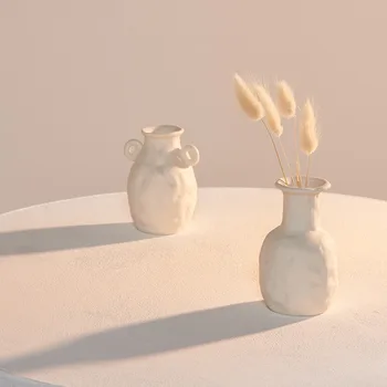 Baltos Keramikos Vaza, Džiovintos Gėlės Mažų Šviežių Kambarį Gėlių Kompozicijų Žvaigždėtą Hydroponic Lentelė Namų Puošybai Papuošalai