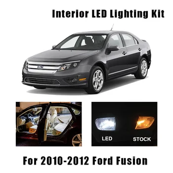 11pcs Baltas LED Interjero Šviesos Svarstymą Dome Lemputes Rinkinio Pritaikymas 2010 m. 2011 M. 2012 M. Ford Fusion Krovinių Veidrodis Licencijos numerio ženklo apšvietimo Žibintas