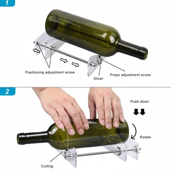 Stiklinis butelis cutter rinkinys profesionalių spalvoto stiklo pjovimo įrankį peilį vyno butelis skardinės alaus storis 3-10mm