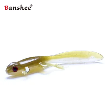 Banshee 3,8 g/80mm Minkštas Masalas 8Pcs/Daug Silikono Netikrą Jaukų Bass Guminis Kirminas Krevečių Salamandros Suvilioti Guma nepastovi žmogus Easy Shiner Jaukų