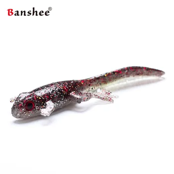 Banshee 3,8 g/80mm Minkštas Masalas 8Pcs/Daug Silikono Netikrą Jaukų Bass Guminis Kirminas Krevečių Salamandros Suvilioti Guma nepastovi žmogus Easy Shiner Jaukų