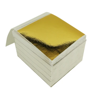 500 lapų 5 spalvos Imitacija, Aukso ir Sidabro Lapų kiekvienos spalvos už 100 lapų, geras Dekoratyvinis Gilding medžiaga