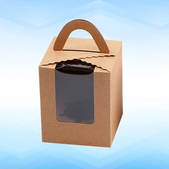 50pcs Cupcake Sandėliavimo Dėžės, Virtuvės Vieno Lango Ertmę Kraft Popieriaus Laikiklį Pakuočių Konteinerių Vežėjai Su Įdėklu