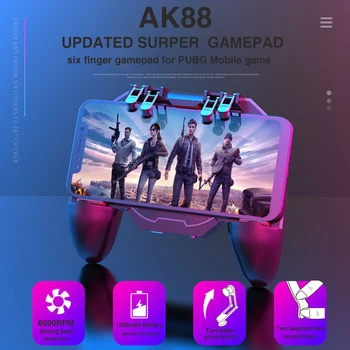 MEMO AK88 ŠEŠIŲ Pirštų Gamepad Kontrolės PUBG Mobilųjį Žaidimą 