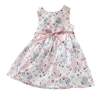 Mergaitė princesė dress 2020 naujas vasaros mergaitės saldus gėlių vaikų šalis drugelio kostiumas 2 3 4 5 6 metų mergaitėms, drabužiai